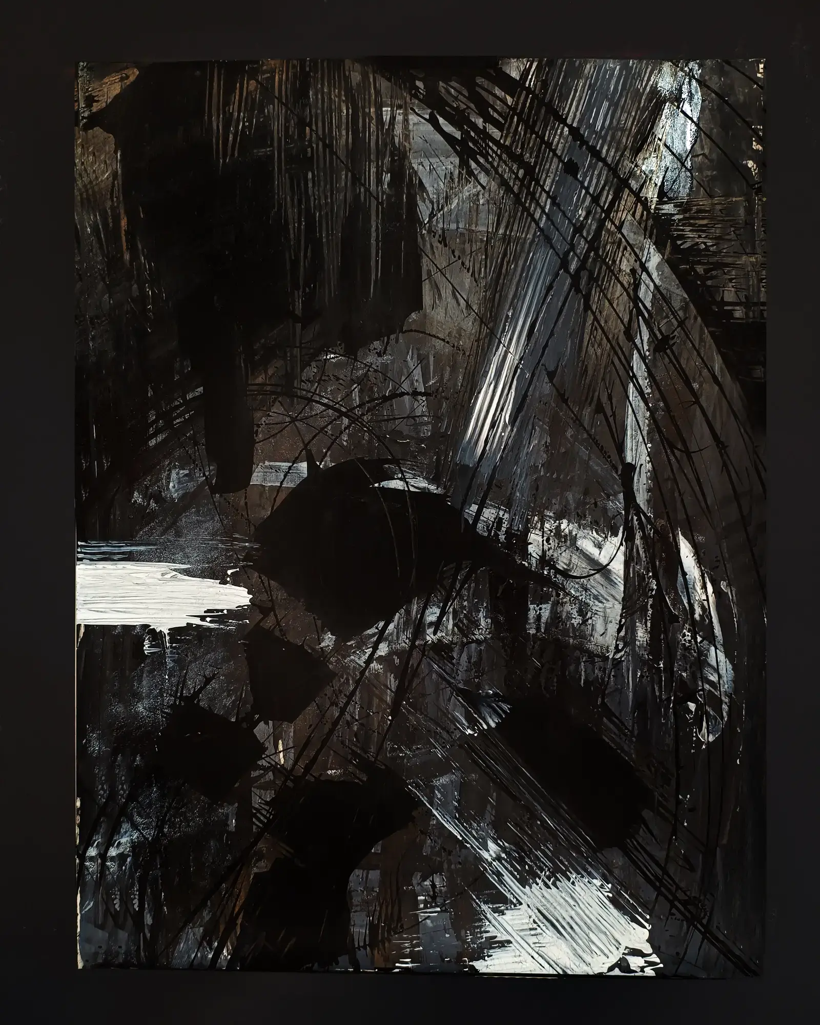 Expressionismo abstrato - Preto e branco caótico