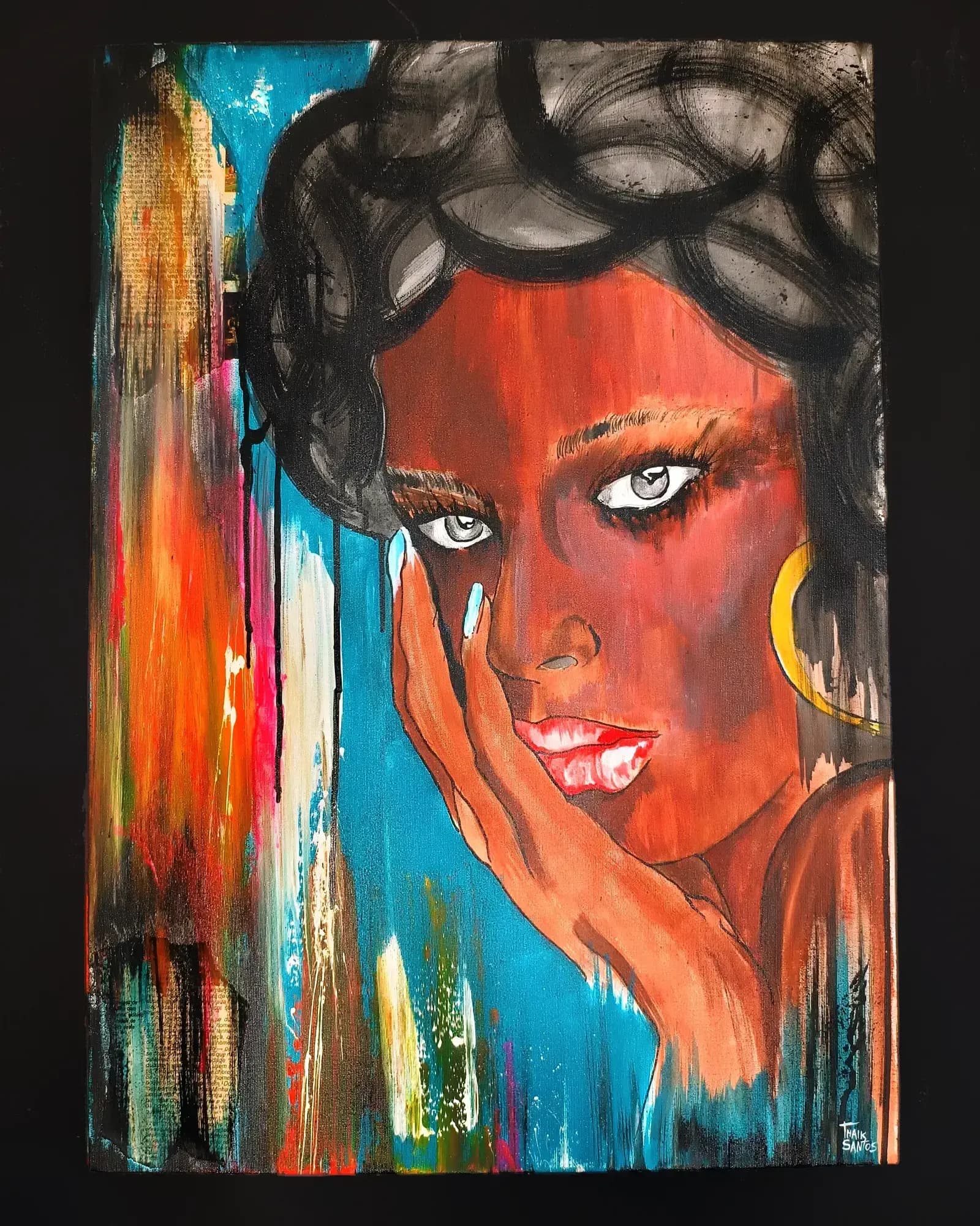 Retrato vibrante - Cores quentes